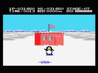 une photo d'Ã©cran de Antarctic Adventure sur MSX